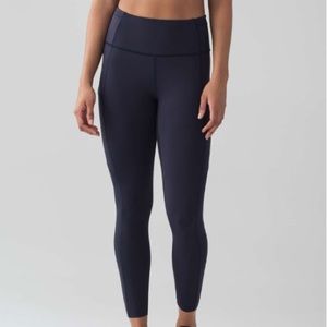 Lululemon Fast& Free 7/8 Leggings Navy